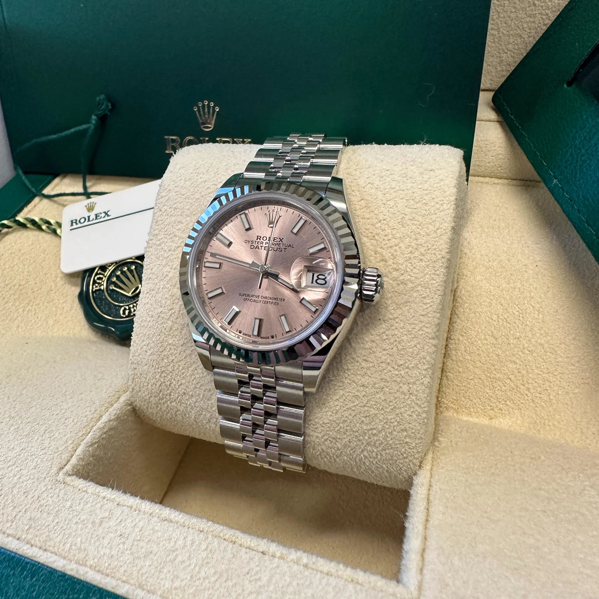 【1:1 Super Clone】 Lady-Datejust 28mm 279174 Pink Dial Oyster Bracelet