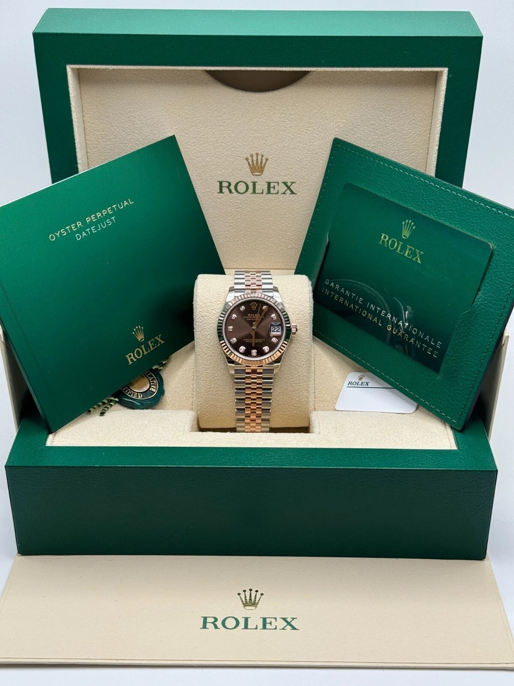 【1:1 Super Clone】 Lady-Datejust 28mm 279171 Chocolate Diamond Oyster Stainless Steel and Rose Gold