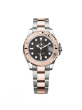 【1:1 Super Clone】 Yacht-Master 37mm Steel and Everose Gold Watch - Black Dial - Oyster Bracelet 268621