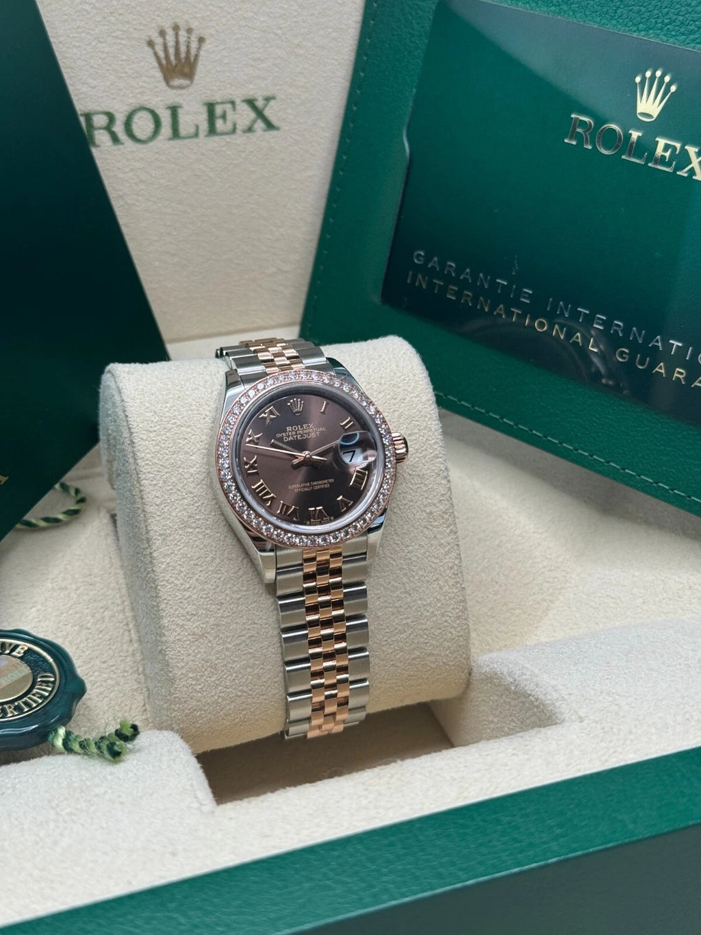 【1:1 Super Clone】 Lady-Datejust 28mm 279381RBR Chocolate Roman Dial Oyster Bracelet