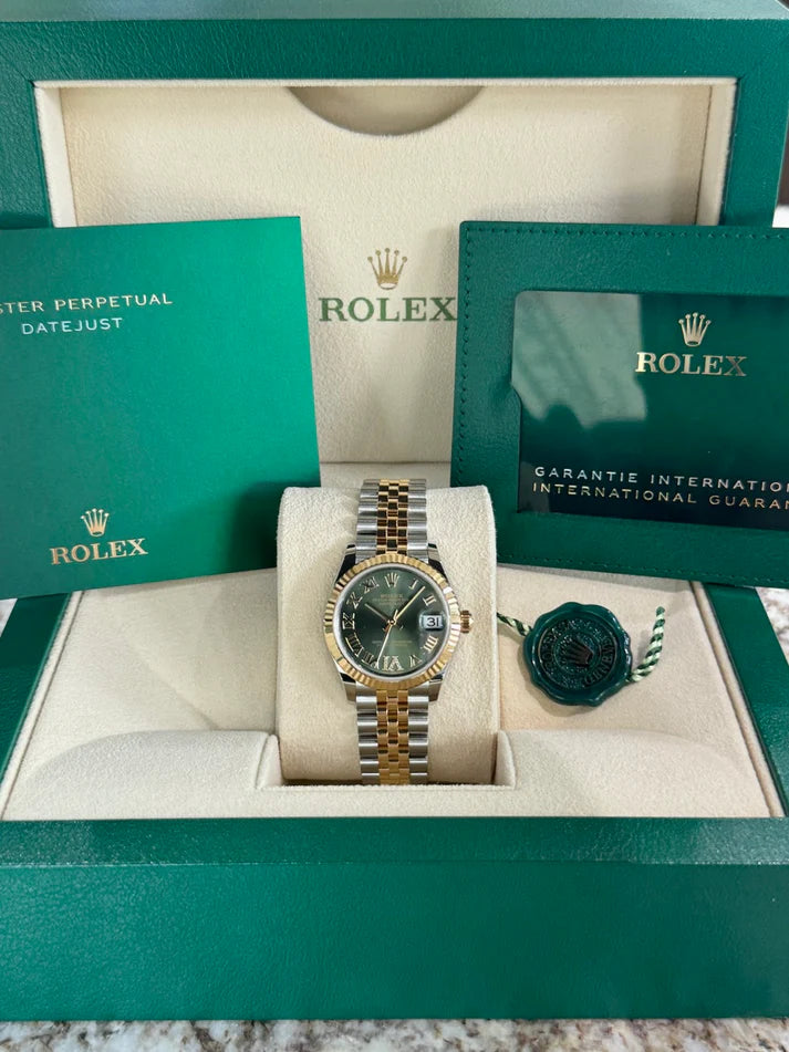 【1:1 Super Clone】 Datejust m278273-0015/0016 31mm Olive Green Dial Stainless Steel and Yellow Gold Oyster Watch