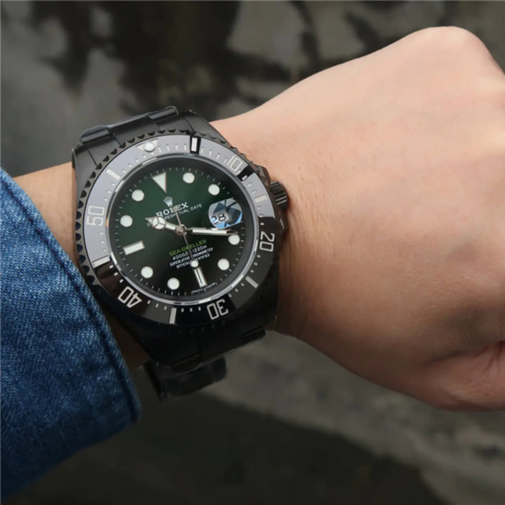【1:1 Super Clone】 Sea-Dweller Full Black Multiple Dial Color Options 43mm