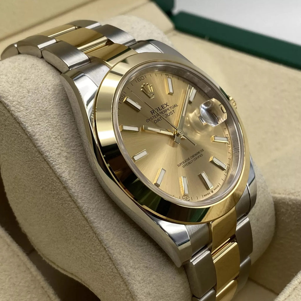 【1:1 Super Clone】 Datejust 41mm 126303 Champagne Index Oyster Steel and Yellow Gold Mens Watch