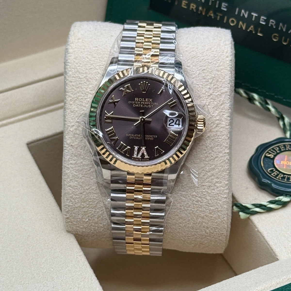 【1:1 Super Clone】 Datejust m278273-0017/0018 31mm Dark Grey Dial Stainless Steel and Yellow Gold Oyster Watch