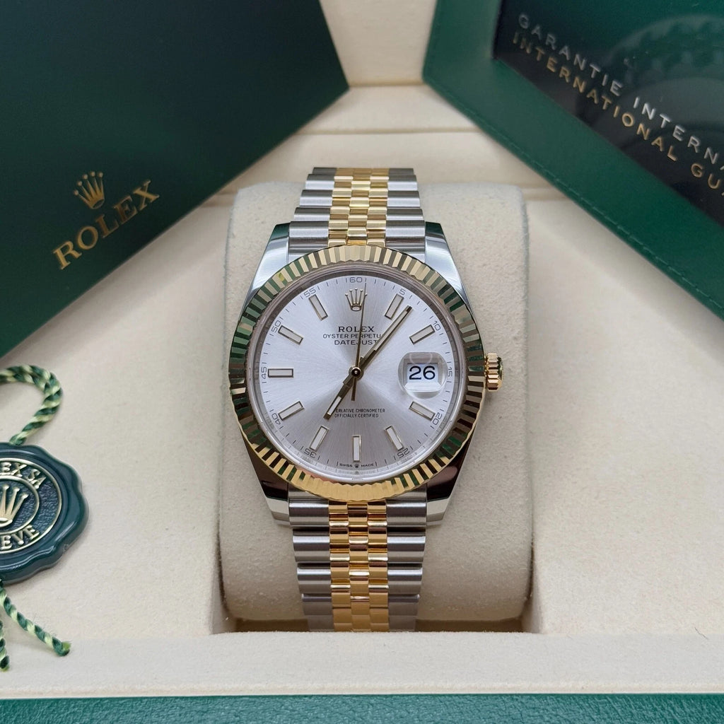 【1:1 Super Clone】  Datejust 41mm 126333 Silver Index Oyster Steel and Yellow Gold Mens Watch