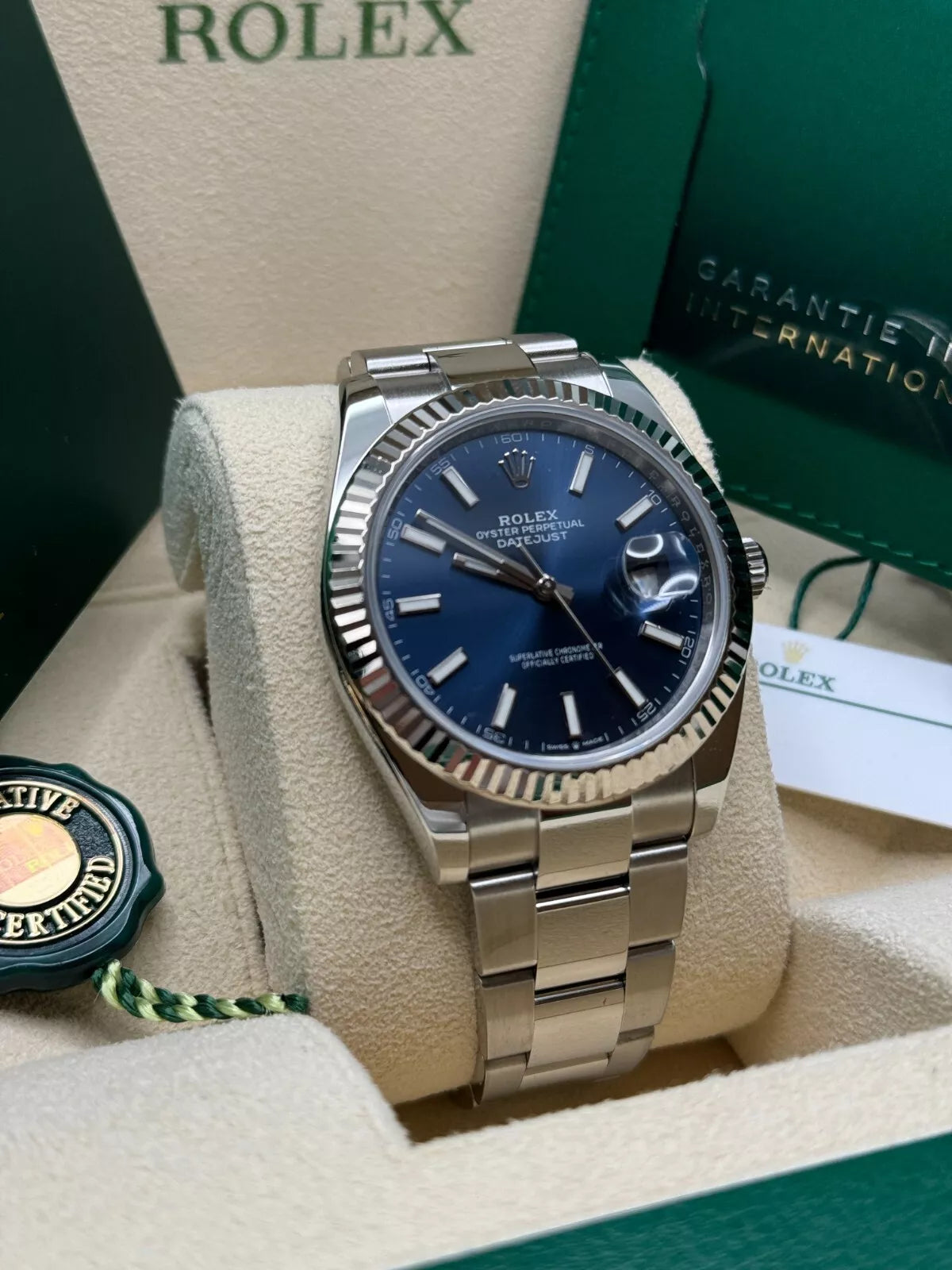 【1:1 Super Clone】  Datejust 41mm 126334 Blue Index Oyster Stainless Steel Men’s Watch