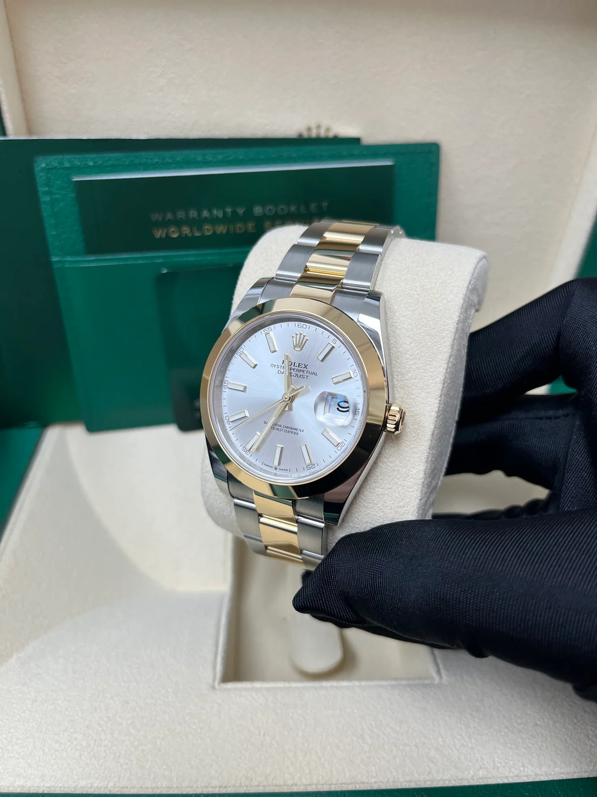 【1:1 Super Clone】 Datejust 41mm 126303 Silver Index Oyster Steel and Yellow Gold Mens Watch