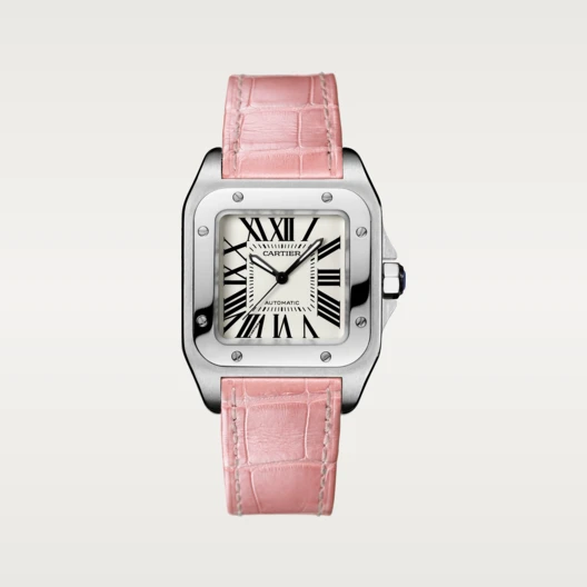 【1:1 Super Clone】SANTOS 100 Pink Strap 35.6mm