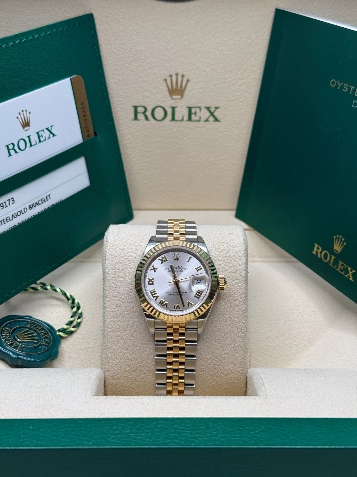 【1:1 Super Clone】 Lady-Datejust 28mm 279173 Silver Roman Dial Oyster Bracelet
