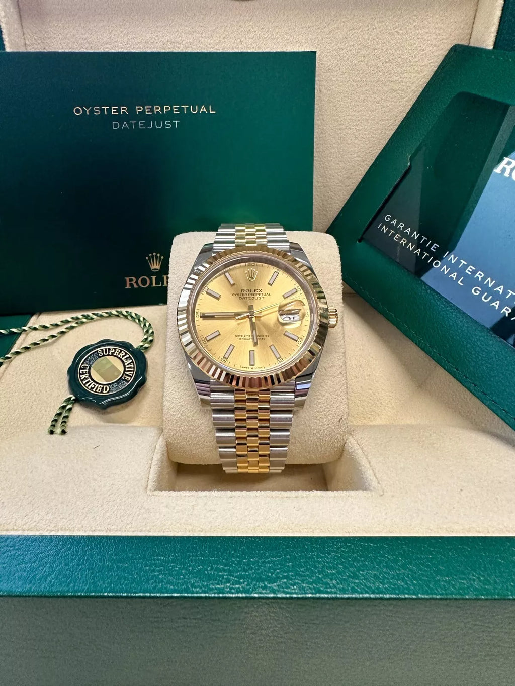 【1:1 Super Clone】  Datejust 41mm 126333 Champagne Index Jubilee Steel and Yellow Gold Mens Watch