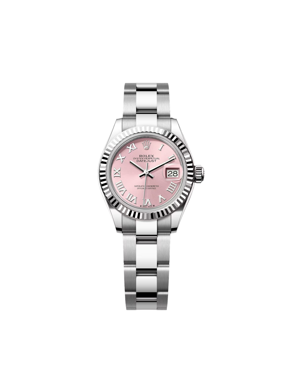 【1:1 Super Clone】 Lady-Datejust 28mm 279174 Pink Roman Dial Oyster Bracelet