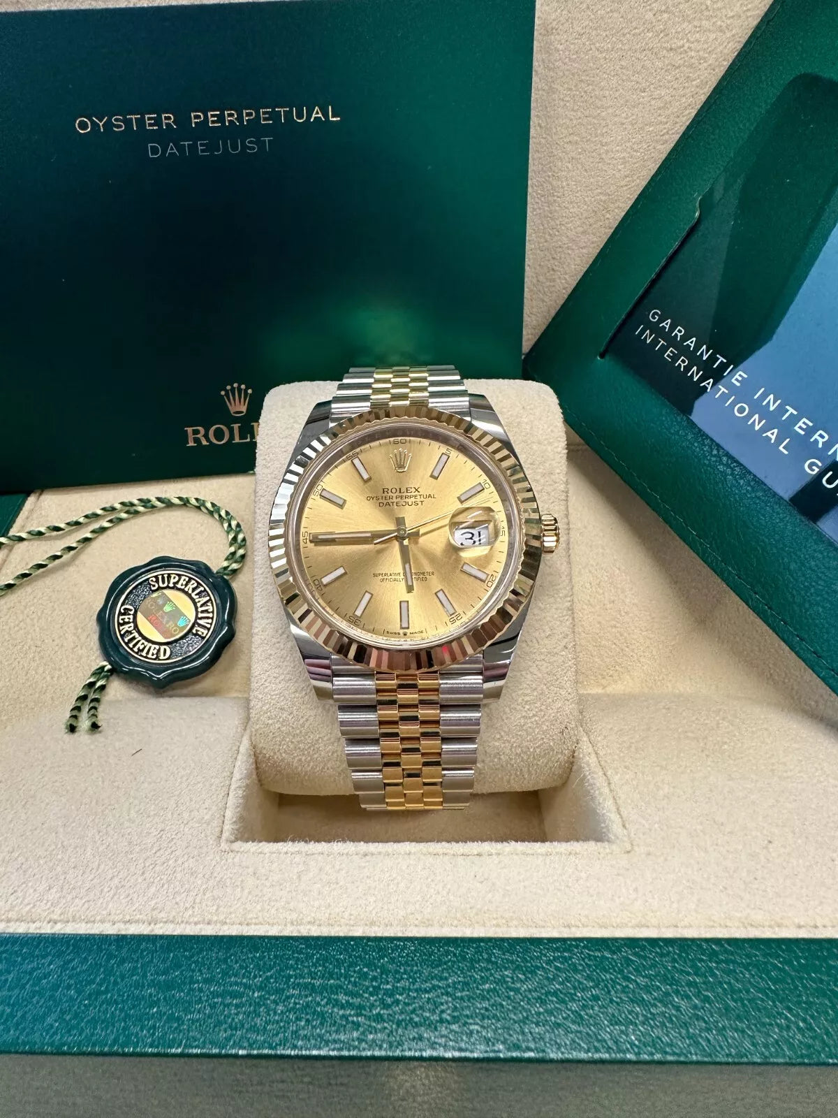 【1:1 Super Clone】  Datejust 41mm 126333 Champagne Index Jubilee Steel and Yellow Gold Mens Watch