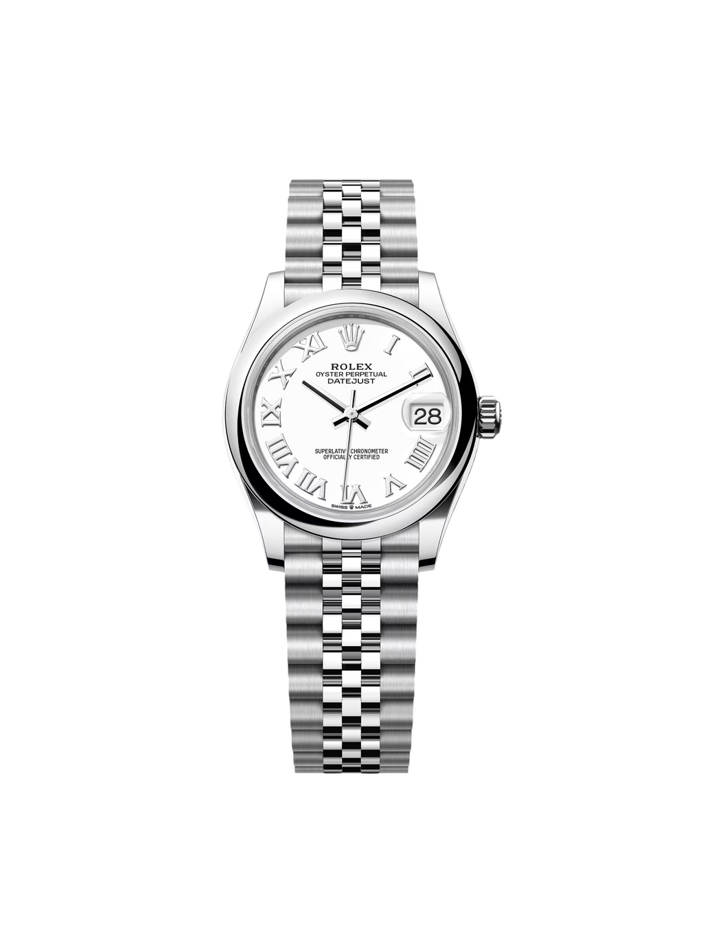 【1:1 Super Clone】 Datejust m278240-0003/0004 31mm White Roman Domed Bezel Oyster Oystersteel