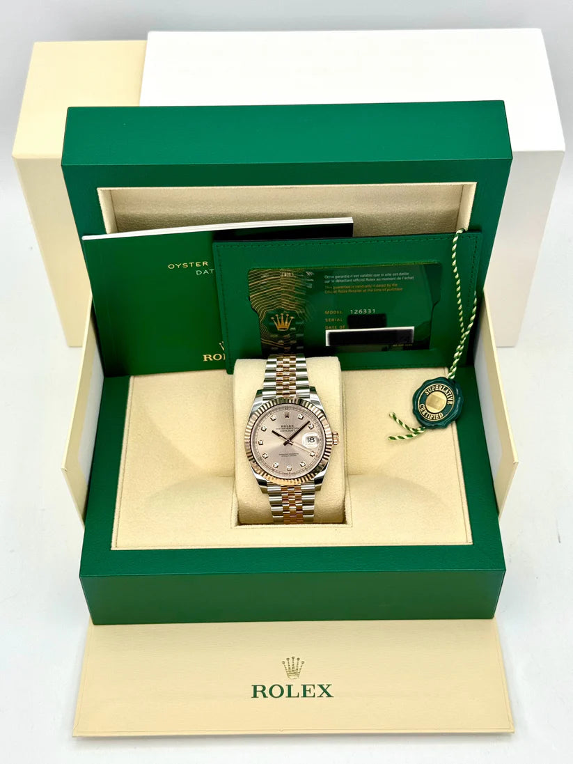 【1:1 Super Clone】 Datejust 41mm 126331 Sundust Diamond Jubilee Steel and Everose Gold Watch