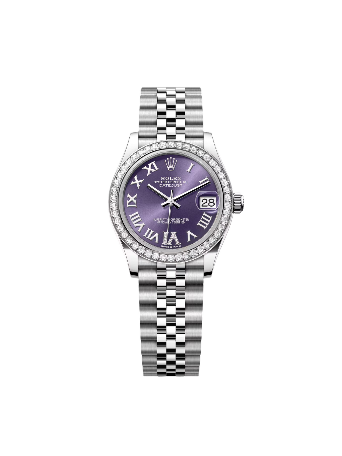 【1:1 Super Clone】 Datejust m278384RBR-0029/0030 Aubergine 31mm Dial Jubilee Watch