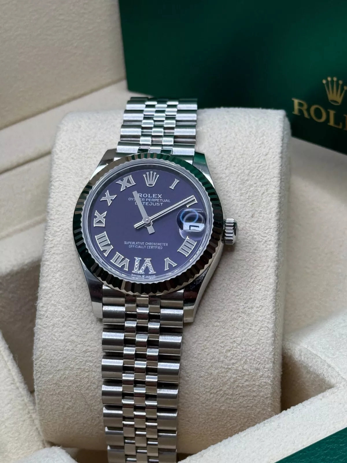【1:1 Super Clone】 Datejust m278274-0025/0026 Aubergine 31mm Dial Oyster Watch