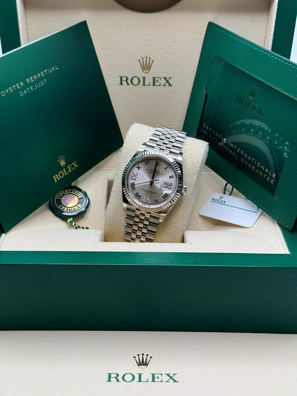 【1:1 Super Clone】  Datejust 36mm 126234 White Roman Dial Oyster Stainless Steel Mens