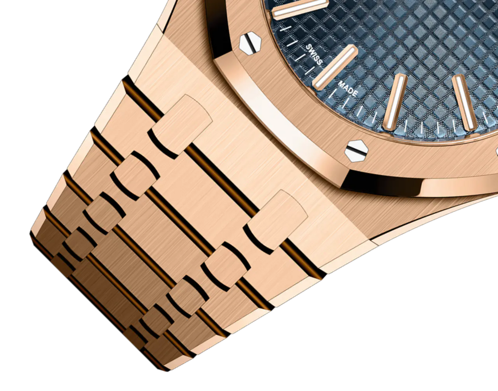 【1:1 Super Clone】A&P ROYAL OAK Pink Gold “Night Blue Cloud 50” Dial 41mm