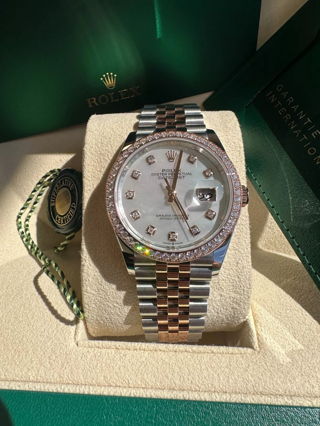 【1:1 Super Clone】  Datejust 36mm 126281 Mother-of-Pearl Dial Jubilee Bracelet