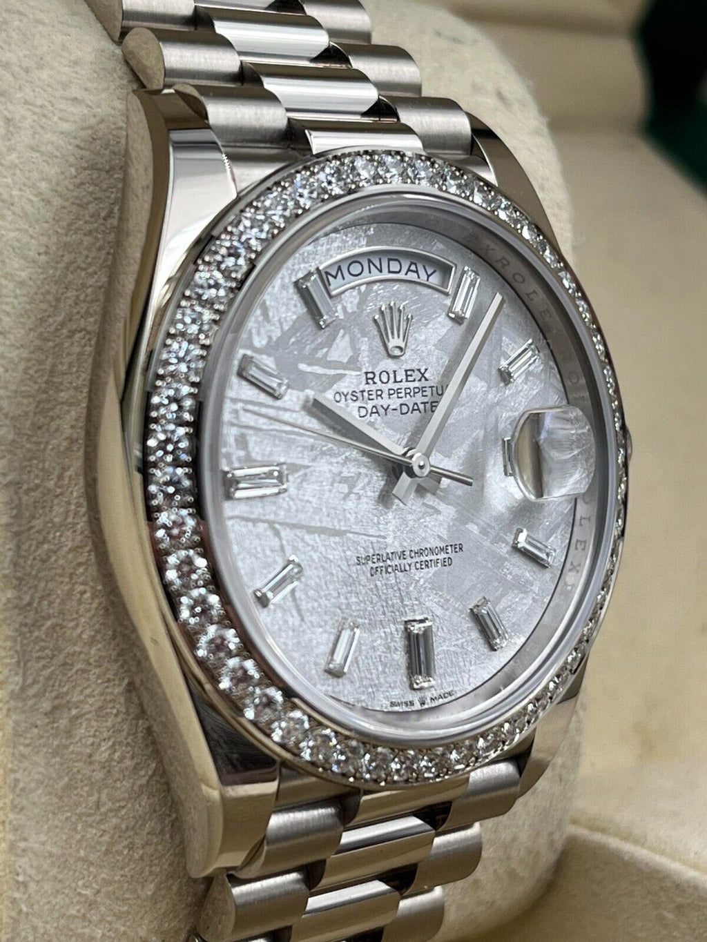 【1:1 Super Clone】  Day-Date 40mm 228349RBR-0040 Meteorite Dial President Bracelet