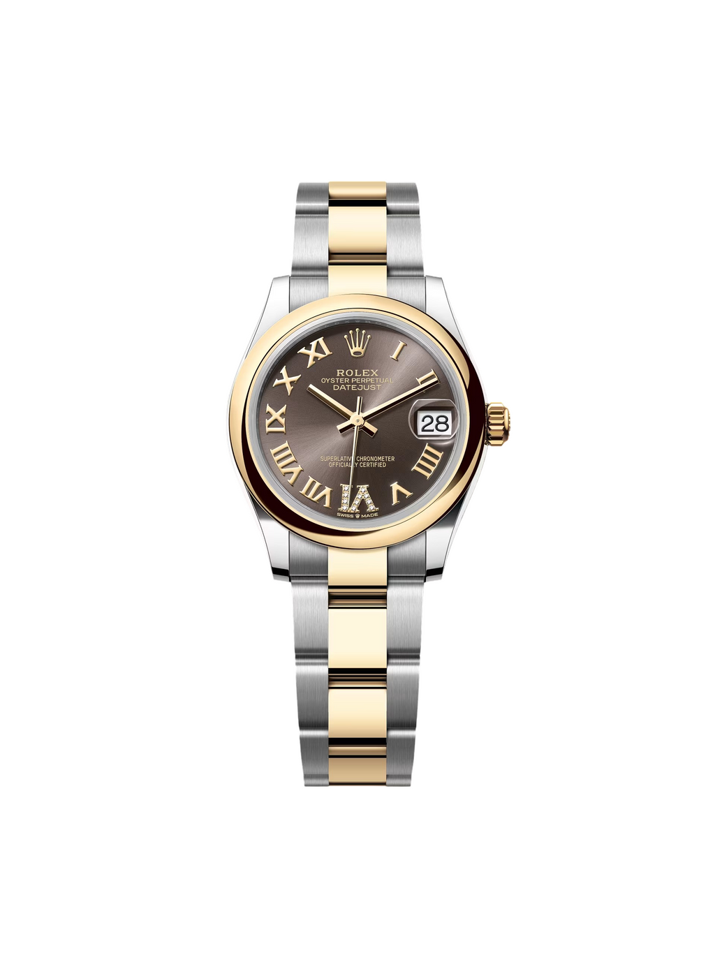【1:1 Super Clone】 Datejust m278243-0013/0014  31mm Dark Grey Dial Yellow Rolesor Oyster Watch