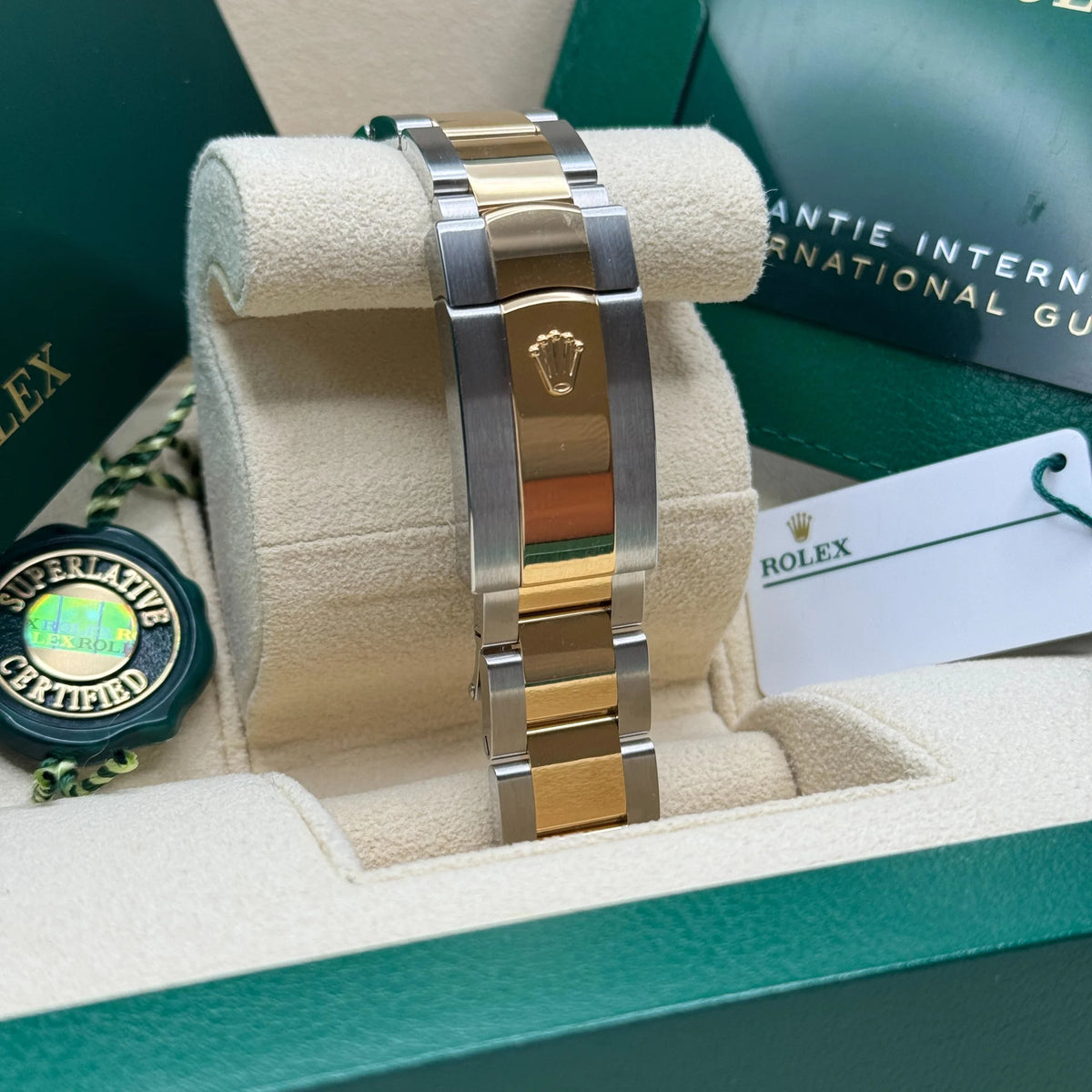 【1:1 Super Clone】  Datejust 41mm 126333 Two-Tone Yellow Gold Fluted Bezel "Wimbledon" Dial Oyster