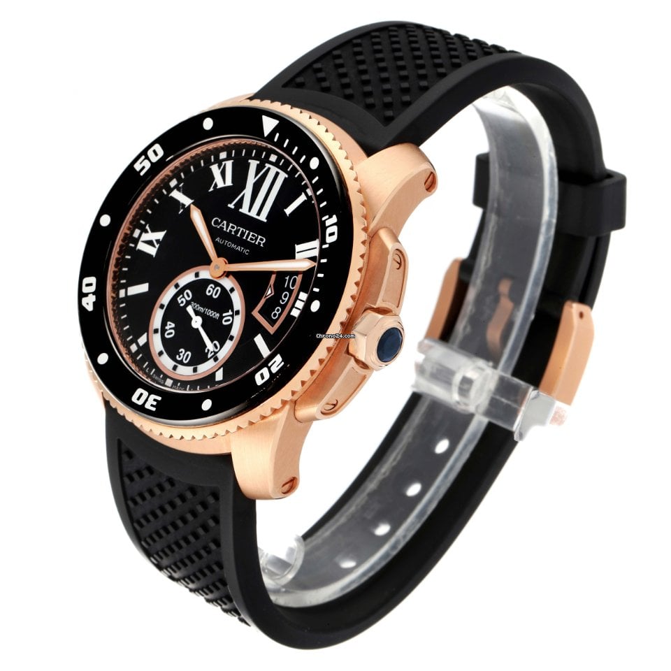 【1:1 Super Clone】Calibre Rose Gold Black 42mm