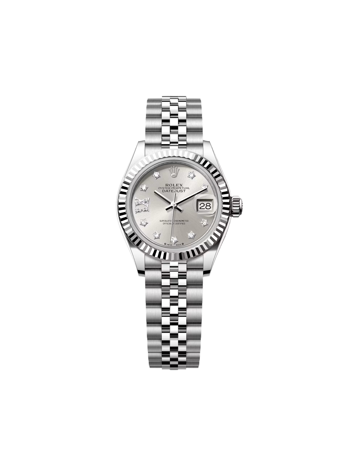 【1:1 Super Clone】 Lady-Datejust 28mm 279174 Silver Diamond Dial Oyster Bracelet