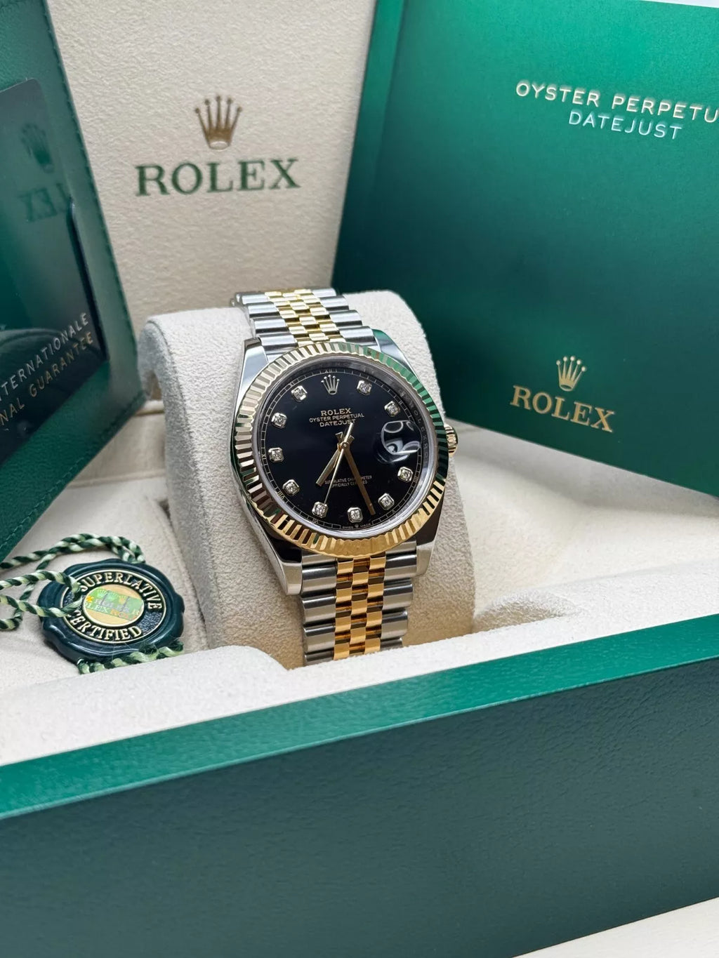 【1:1 Super Clone】  Datejust 41mm 126333 Black Diamond Jubilee Steel and Yellow Gold Men’s Watch