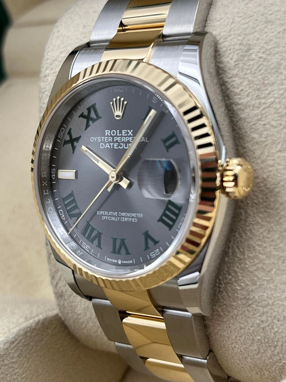 【1:1 Super Clone】  Datejust 36mm 126233 Wimbledon Slate Dial Oyster Bracelet Watch
