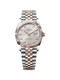 【1:1 Super Clone】  Datejust 36mm 126231 Silver Fluted Motif Dial Oystersteel and Everose gold Bracelet