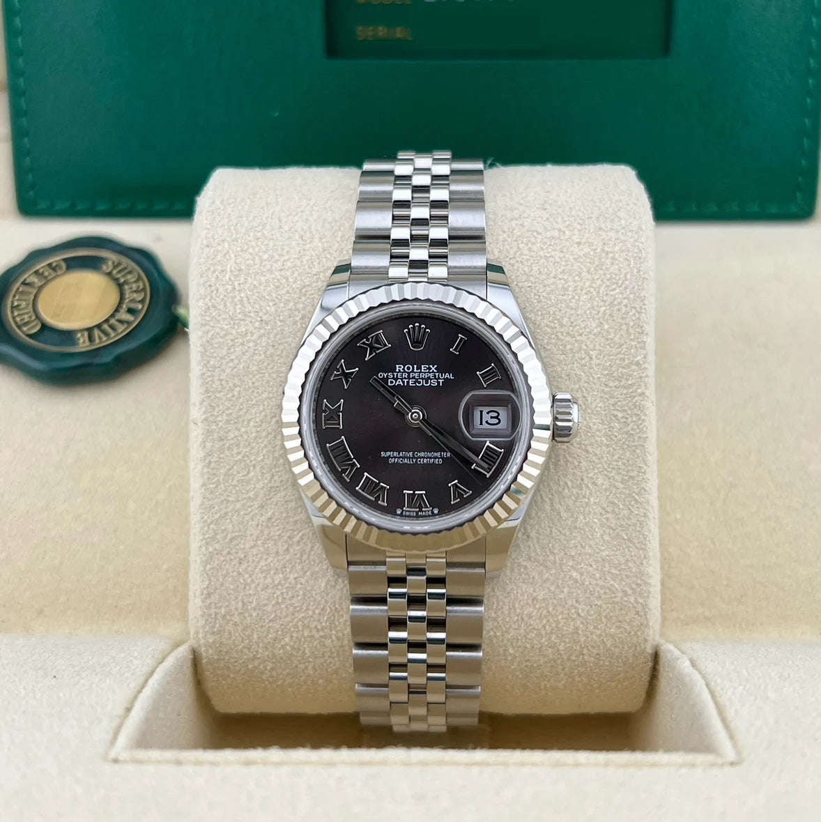 【1:1 Super Clone】 Lady-Datejust 28mm 279174 Dark Grey Roman Dial Oyster Bracelet