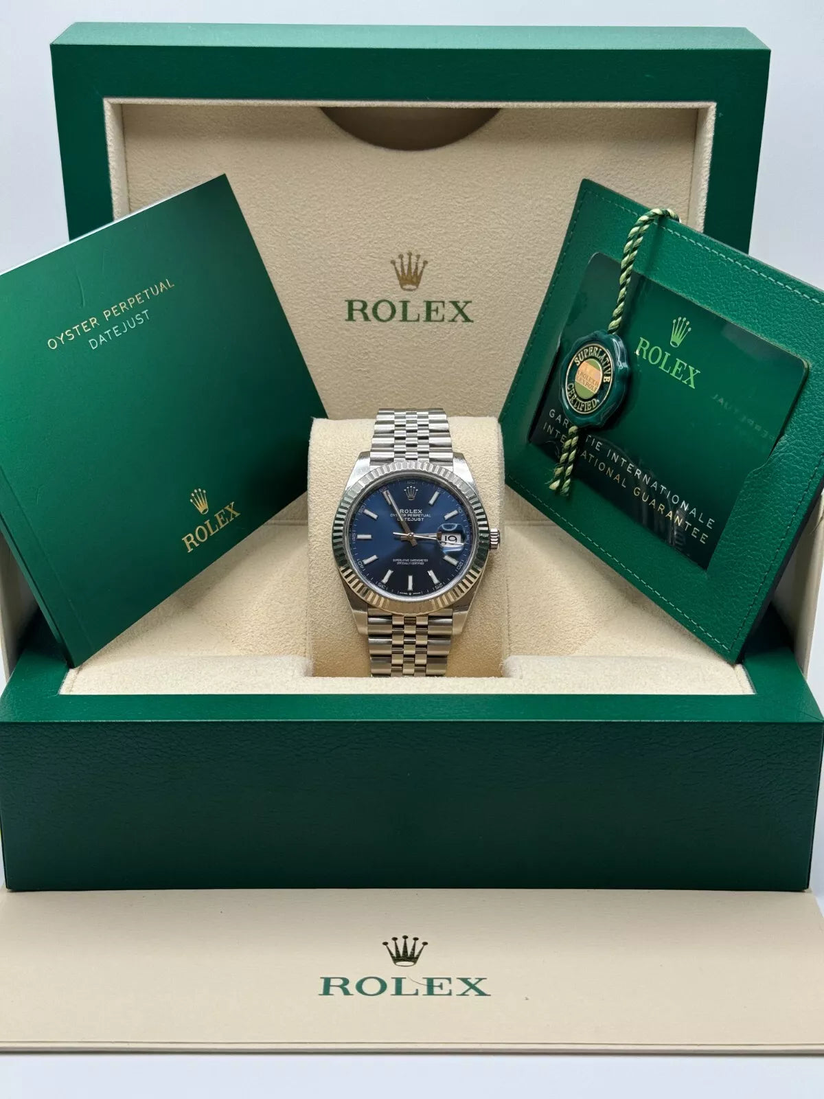 【1:1 Super Clone】  Datejust 36mm 126234 Blue Index Dial 36mm Oyster Stainless Steel
