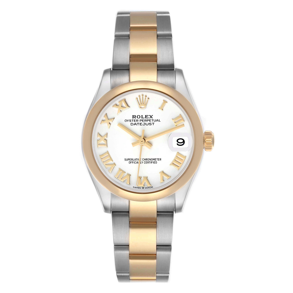 【1:1 Super Clone】 Datejust m278243-0001/0002 31mm White Dial Yellow Rolesor Oyster Watch
