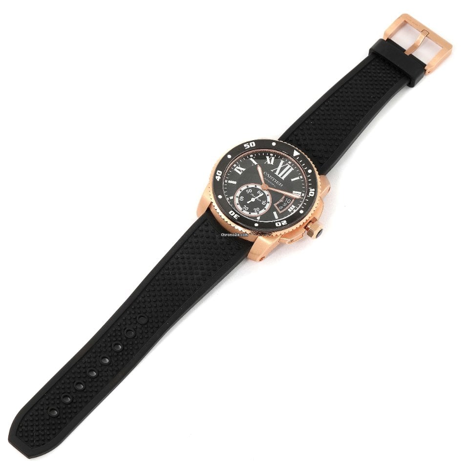 【1:1 Super Clone】Calibre Rose Gold Black 42mm