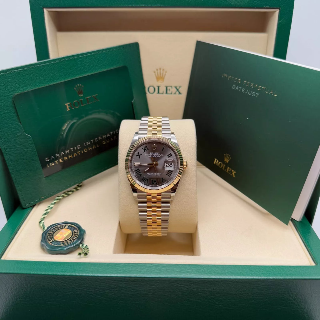 【1:1 Super Clone】  Datejust 36mm 126233 Wimbledon Slate Dial Oyster Bracelet Watch