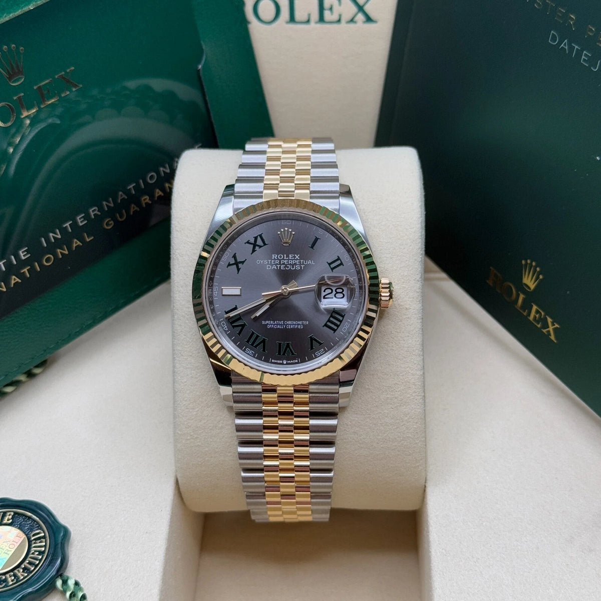 【1:1 Super Clone】  Datejust 36mm 126233 Wimbledon Slate Dial Oyster Bracelet Watch