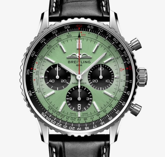 【1:1 Super Clone】Breitling AB0138241L1P1 Navitimer B01 Green Dial