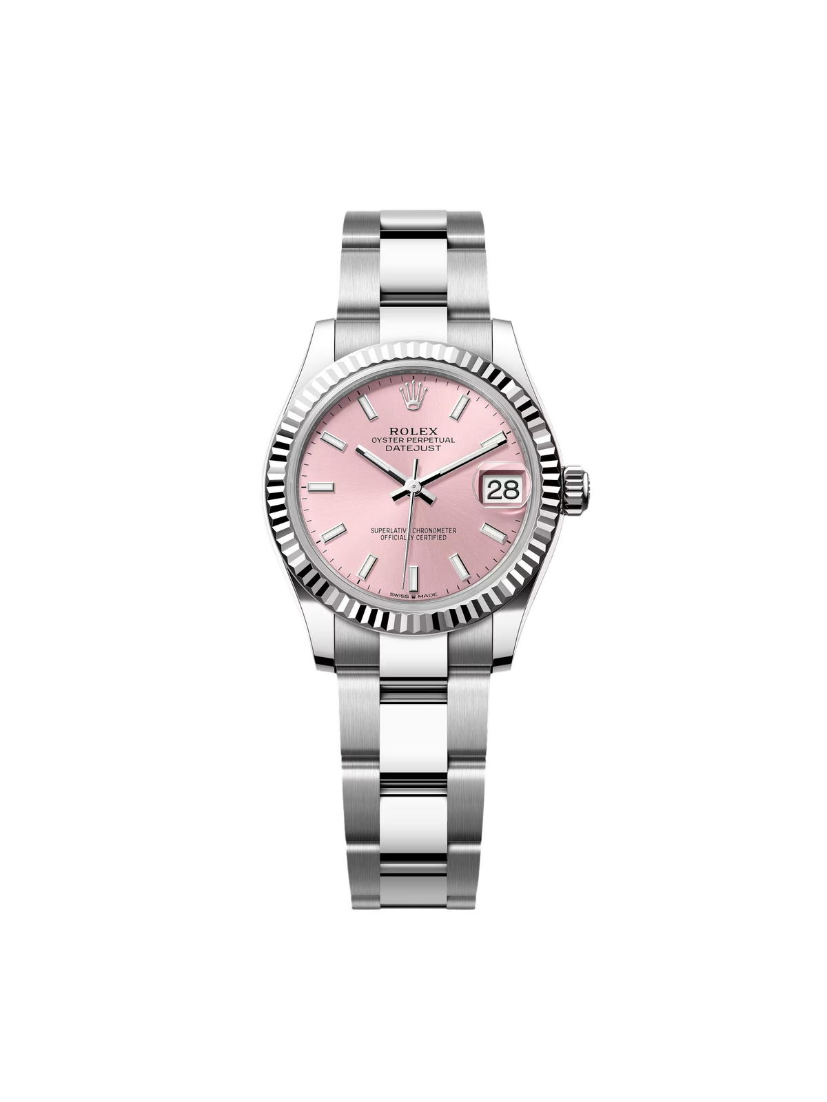 【1:1 Super Clone】 Datejust m278274-0013/0014 Pink Dial 31mm Fluted Bezel Oyster Bracelet