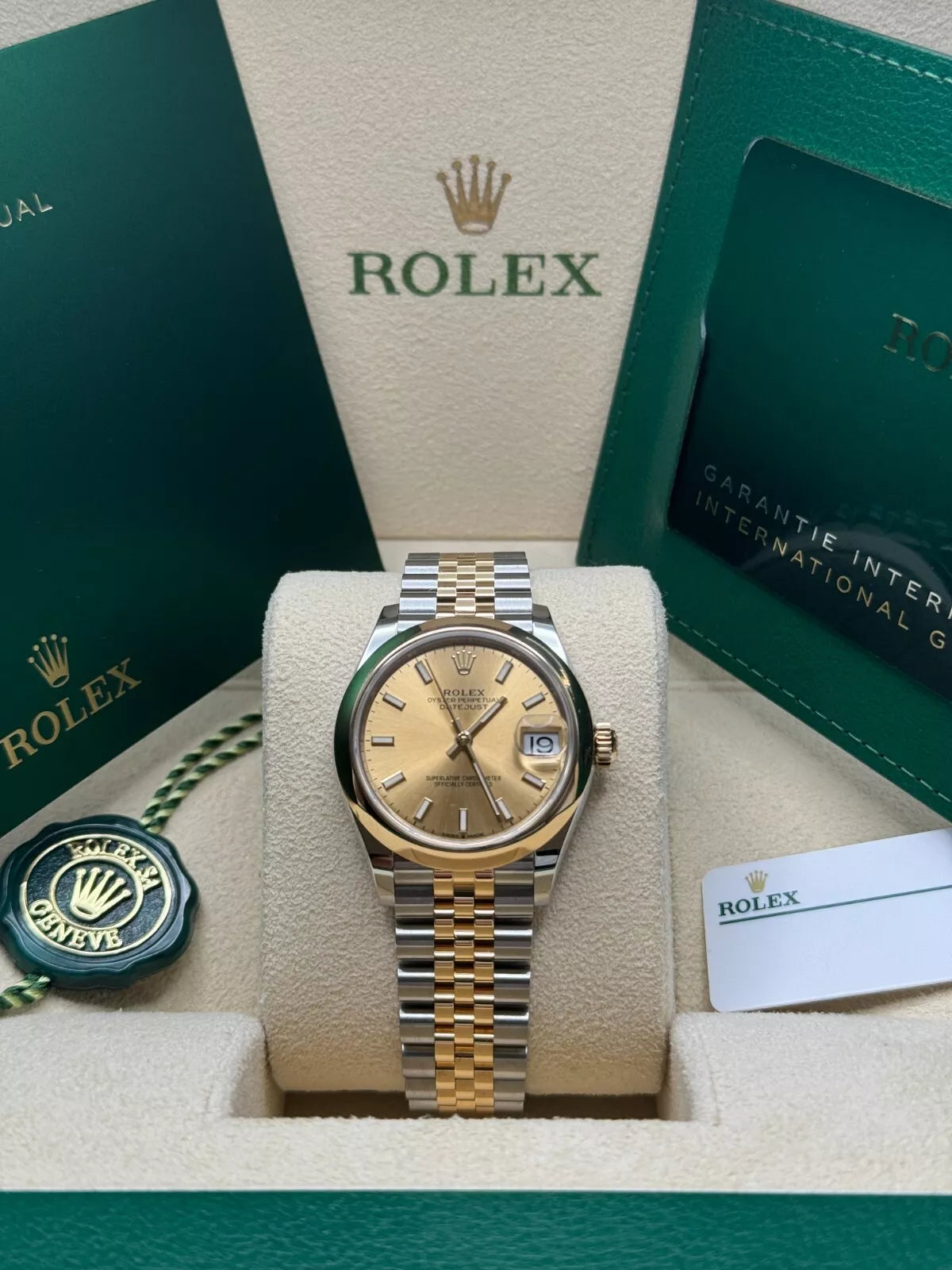 【1:1 Super Clone】 Datejust m278243-0013/0014  31mm Champagne Dial Yellow Rolesor Oyster Watch