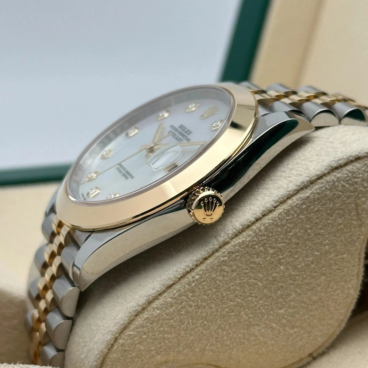 【1:1 Super Clone】 Datejust 41mm 126303 White MOP Diamond Jubilee Steel and Yellow Gold