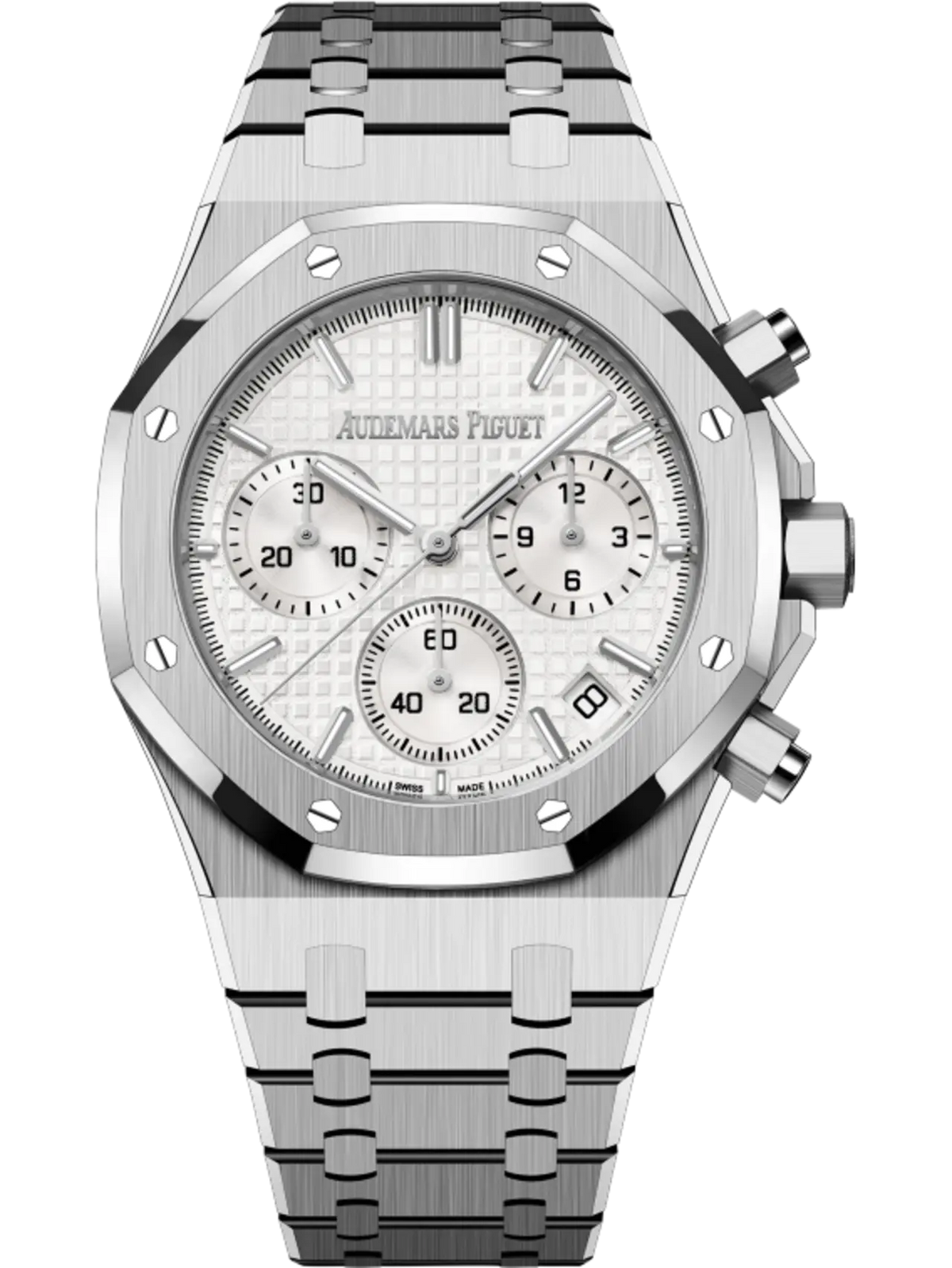 【1:1 Super Clone】A&P ROYAL OAK Silver-Toned Dial CHRONOGRAPH 41mm