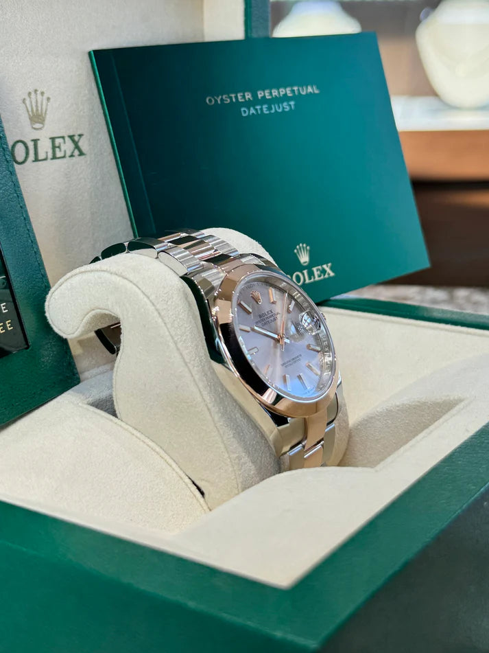 【1:1 Super Clone】 Datejust 41mm 126301 Sundust Index Oyster Steel and Everose Gold Watch