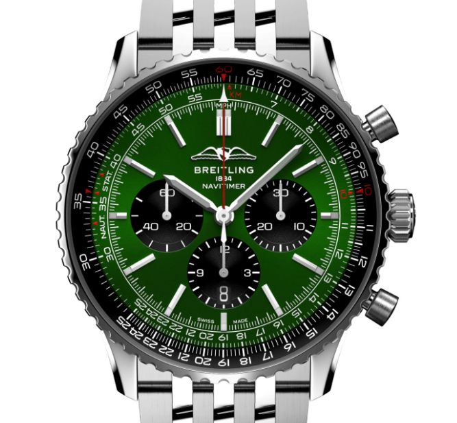 【1:1 Super Clone】Breitling AB0137241L1A1 Navitimer B01 Green Dial