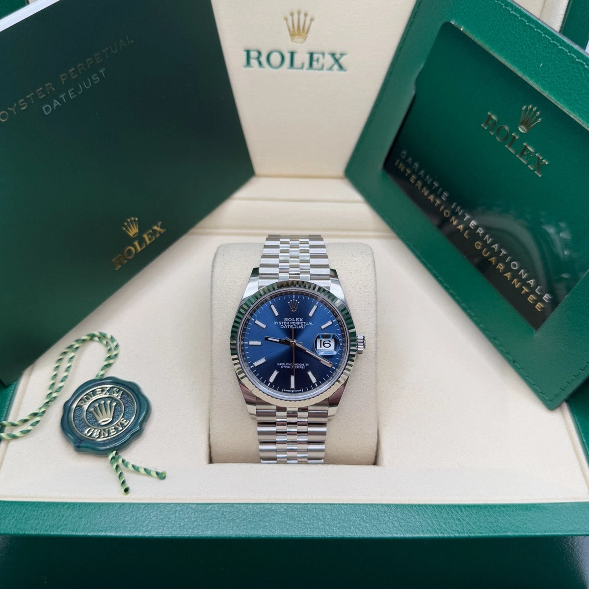 【1:1 Super Clone】  Datejust 36mm 126234 Blue Index Dial 36mm Oyster Stainless Steel
