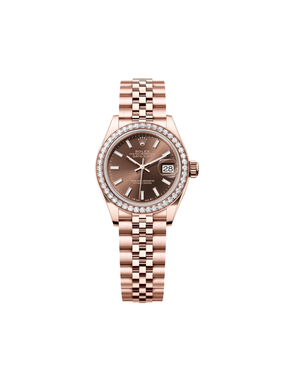 【1:1 Super Clone】  Lady-Datejust 28mm 279135RBR Chocolate Dial Jubilee Bracelet