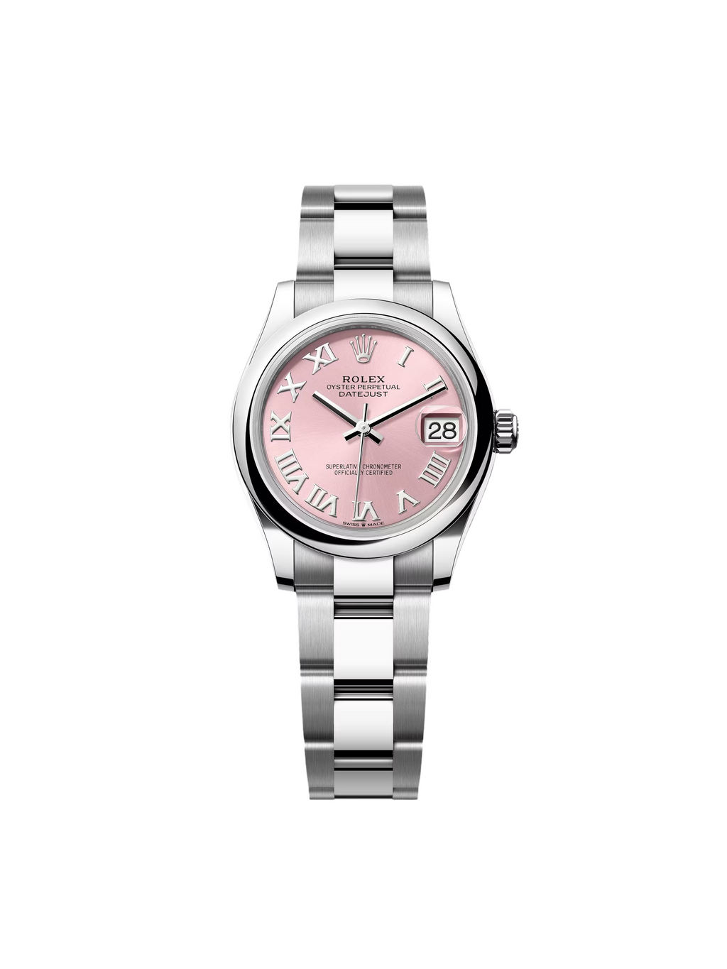 【1:1 Super Clone】 Datejust m278240-0013/0014 31mm Pink Roman Domed Bezel Oyster Oystersteel