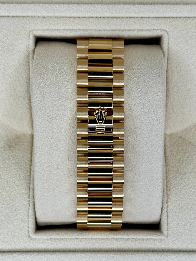 【1:1 Super Clone】 Day-Date "President" 40mm Yellow Gold Green Ombre Dial Diamond Bezel - 228348rbr