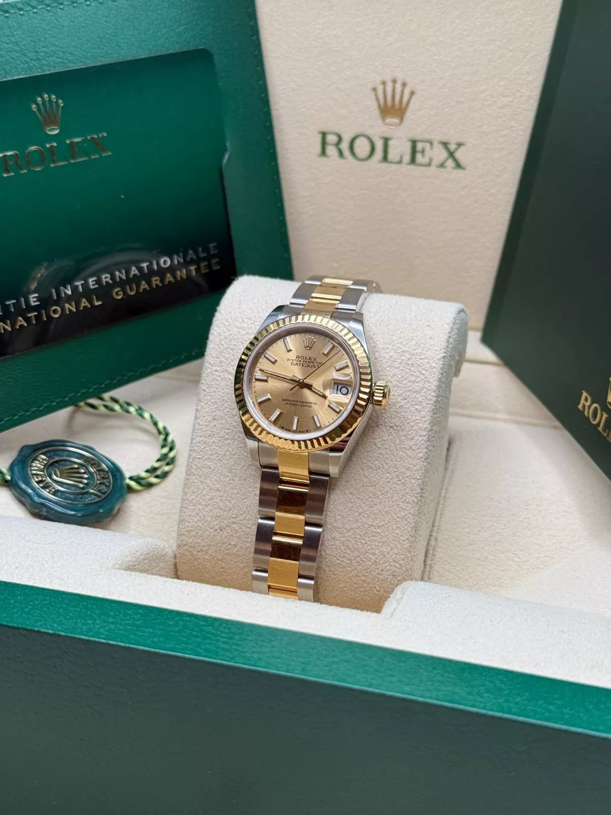 【1:1 Super Clone】 Lady-Datejust 28mm 279173 Champagne Index Dial Oyster Bracelet