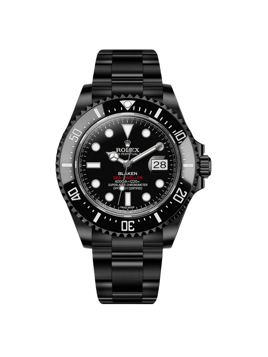 【1:1 Super Clone】 Sea-Dweller Full Black Multiple Dial Color Options 43mm